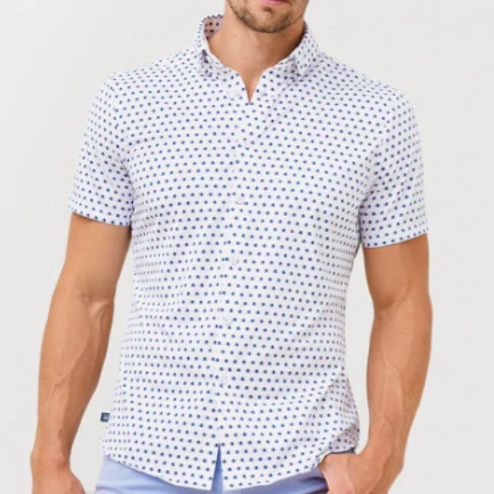 Mizzen + Main Halyard Button-Down Shirt size M Trim